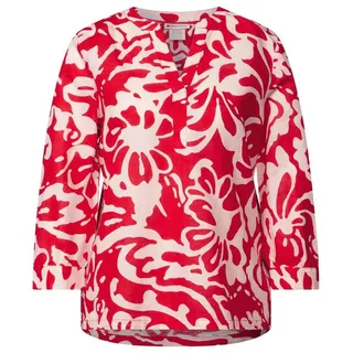 STREET ONE Damen A345393 Gemusterte Bluse, Glory red, 36 - 36