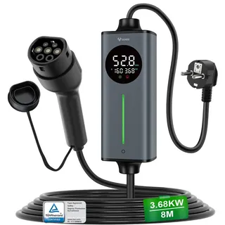 goneo Elektroauto-Ladestation, Typ 2 Ladekabel Schuko, schwarz