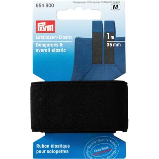 Prym 954900 Latzhosen-Elastic 35 mm schwarz