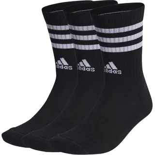 adidas 3-Streifen Cushioned Crew Socken 3 Paar Black / White 43-45