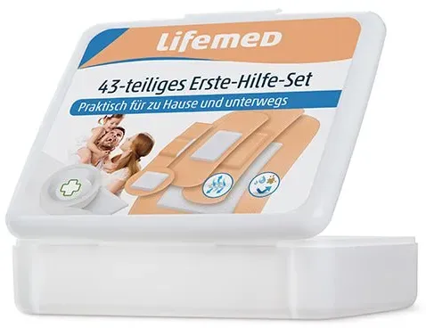 Lifemed Erste-Hilfe-Set braun 43-teilig 120 Sets