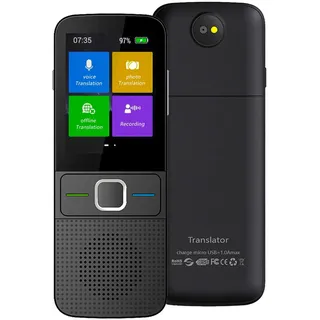 Übersetzer Sprachübersetzer Gerät, 137 Sprachen Intelligenter Fremdsprachenübersetzer, Sofortübersetzer mit Sprach/Fotoübersetzung, 2,4 Zoll Touchscreen, Unterstützt WLAN/Hotspot/Offline-Übersetzung