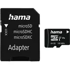 HAMA Speicherkarte "microSD Karte, Memory Fast, + Adapter/Mobile, Class 10 UHS-I", schwarz, 128 GB, Speicherkarten
