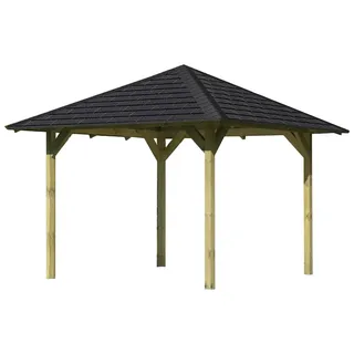 Karibu Pavillon Sevilla kesseldruckimprägniert Sparset inkl. Dachschindeln