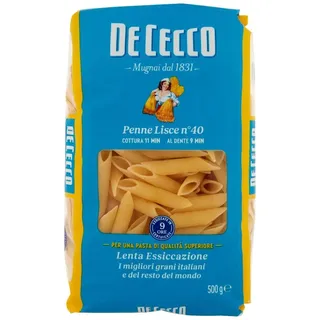 5x Pasta De Cecco 100% Italienisch Penne Lisce n. 40 Nudeln 500g