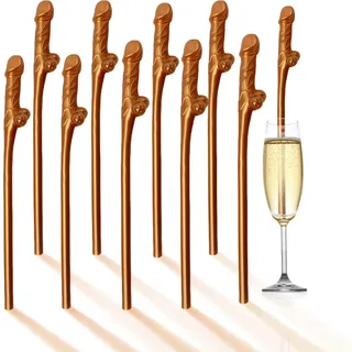 Strohhalme JGA,24 Stück Rose Gold Witziges Penis Trinkhalme Bachelorette Party Accessoires Frauen Wiederverwendbare Trinkhalme Cocktail Strohhalme Für den Mädelsabend Junggesellenabschiede Geburtstage
