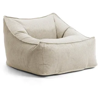 mokebo Sitzsack Beige, 73x60x83 cm, Oeko-Tex®, Wohnzimmer, Hocker, Sitzsäcke, XXL Sitzsäcke