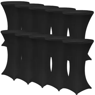 nyvi Stehtischhusse NYVIGala Schwarz Ø 80-85 cm 10er Set