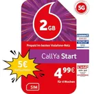 Vodafone Prepaid Prepaid CallYa Start | 5 EUR Startguthaben | 1 Monat 2GB | 5G-Netz