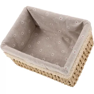 PartyKindom Weidenkorb Dekorativer Aufbewahrungskorb Großer Weidenkorb Für Spielzeug Make-up Und Schmuck Mit Deckel Für Wohnzimmer Küche Und Bad