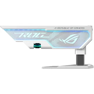 Asus ROG Herculx Grafikkartenhalter White (Stützhöhe 72-128 mm, integriertes 3D-ARGB-Element, Aura Sync, inkl. Wasserwaage, weiß)