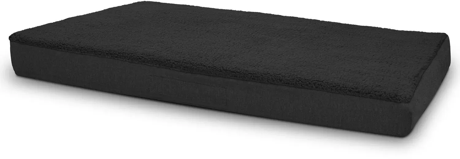 100 x 65 x 10 cm ergonomisches Hundekissen Größe L, Farbe schwarz