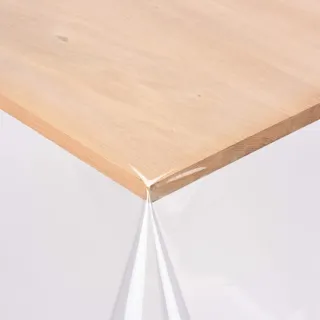 Venilia Tischschutz Crystal, Tischdecke transparent, Tischtuch, Tischschoner mit Hochglanzbeschichtung, Tischfolie durchsichtig, pflegeleicht, wasserabweisend, rund, 1,4 m, 55236