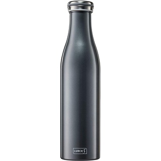 LURCH 240864 Isolierflasche/Thermoflasche für heiße und kalte Getränke aus doppelwandigem Edelstahl 0,75l,
