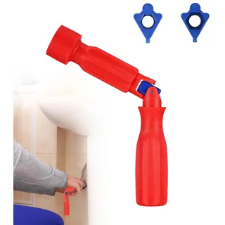 Jushion Montageschlüssel für WC-Sitz, Universeller WC-Sitz-Installationsschlüssel Toilettensitz-Reparaturschlüssel 10/13/17 mm Mit 2 Gelenk