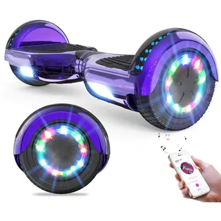 GeekMe Hoverboards 6.5”Zweimotoren 2-Rad-Hoverboards Hoverboards mit LED-Leuchten Bluetooth