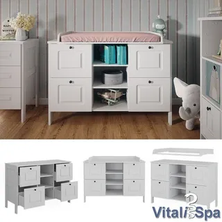 VitaliSpa Wickelkommode Ajaton Weiß 133 x 98,4 cm VitaliSpa