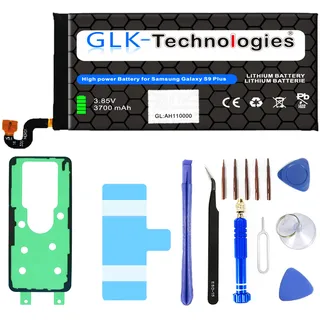 High Power Ersatzakku kompatibel mit Samsung Galaxy S9 + Plus SM-G965F EB-BG965ABA | Original GLK-Technologies Battery | accu | 3700 mAh Akku | inkl. Profi Werkzeug Set Kit