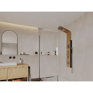 vente-unique Massage-Duschsäule - Regendusche - Bambus - 22 x 145 cm - DALIMA