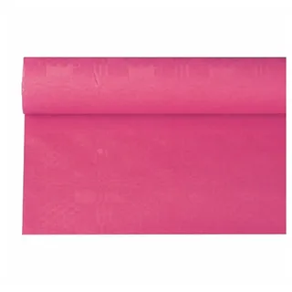 Papstar 4 Rollen Papiertischtuch mit Damastprägung 6 m x 1,2 m Fuchsia