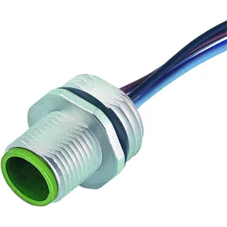 M12-Flanschstecker A-cod. Vorderwand incl. Mutter