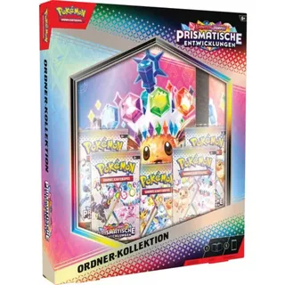 The Pokémon Company International Sammelkarte Pokémon Prismatische Entwicklungen Ordner Kollektion (deutsch), 5 Booster Packs