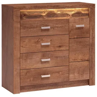 Lomadox Kommode INGENIO-161, Wohnzimmerschrank Sideboard Anrichte modern in Esche braun braun