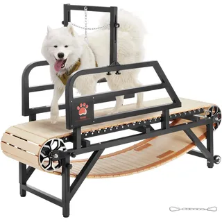 Vevor Hundelaufband für mittelgroße Hunde, 100 kg, Hundelaufmaschine mit verstellbaren Rampen, Dog Pacer Slatmill für Hunde, Haustier-Laufband-Trainingsgerät für Indoor-&Outdoor-Übungen, 190x56x143cm