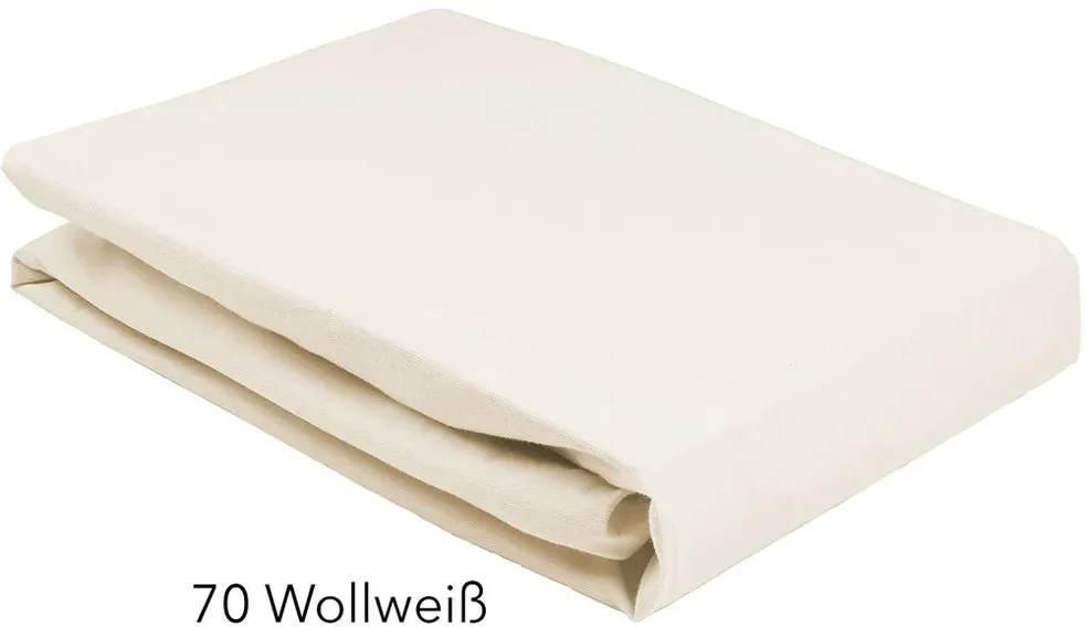 Elegante Boxspring Spannbettlaken - 140/160x200cm	70 wollweiss