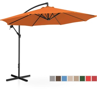 Uniprodo Ampelschirm Ø 300 cm neigbar orange