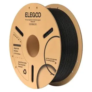 Elegoo Filament, PLA, schwarz, 1,75mm, biobasiert, geruchsarm, 1kg Spule