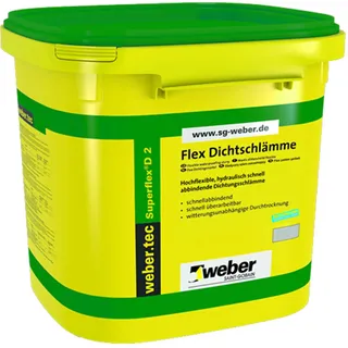 weber ludwigshafen Weber Saint Gobain - Weber.tec Superflex D2 Flex Dichtungsschlämme 2k 24kg