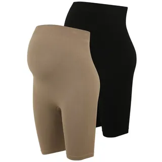 Vero Moda Misa Seamless Maternity Kurze Leggings 2 Einheiten Tigers Eye / Black L-XL