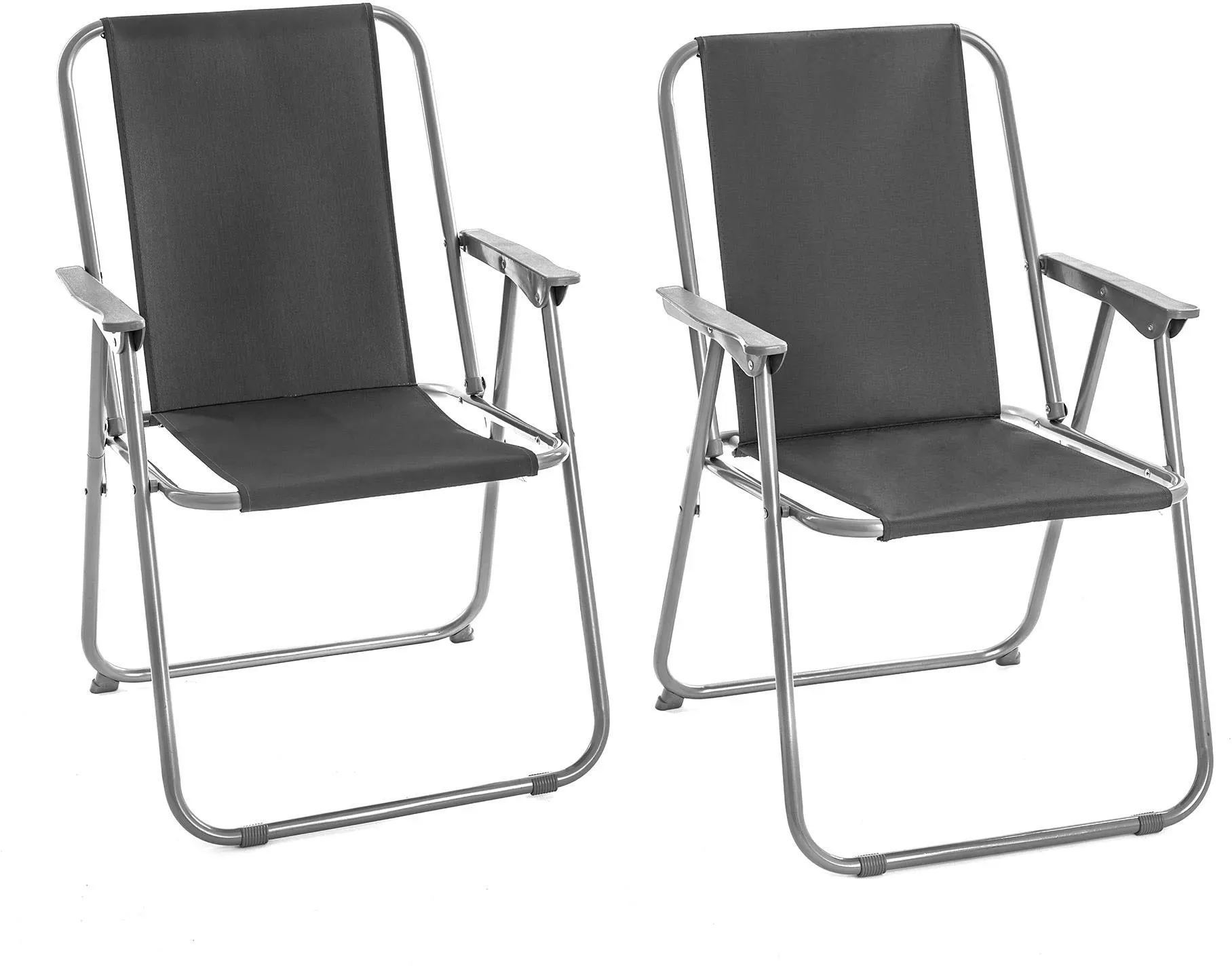 Estexo Campingstuhl faltbar Grau 2er Set