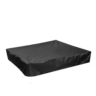 TWSOUL Sandkasten-Abdeckplane Quadratische wasserdichte Sandkastenabdeckung (Sätze), (150*150cm) Material: Oxford-Stoff schwarz
