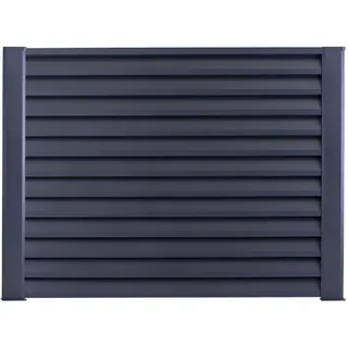 Zaunelement mit Z-Lamellen, 1253 x 2000 mm, mit Abdeckleiste, Anthrazit
