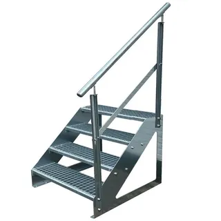 Kaminbau Mierzwa Treppe Freistehend 4 Stufen 100 cm Edelstahl