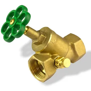 PUTEUS Messing Absperrventil 3/4 Zoll DN20 Absperrhahn Schrägsitzventil
