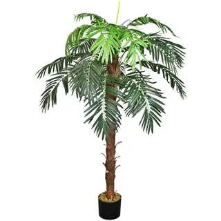 Decovego künstliche Kokospalme, Kunstpflanze,140 cm, Kunstpalme für Wohn- & Büroräume, Allergikerfreundlich & Pflegeleicht