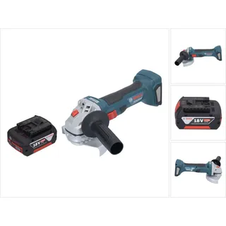 Bosch Professional Winkelschleifer 18 V 125 mm Brushless + 1x Akku 5,0 Ah - ohne Ladegerät