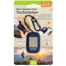 moses. Expedition Natur Mini-Dynamo-Solar-Taschenlampe für Kinder, wiederaufladbare Akku-Taschenlampe mit Handkurbel und Solarpanel, Kurbeltaschenlampe mit 3 hellen LEDs und Handschlaufe