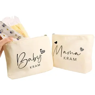 2 Stück Geschenke Für Werdende Mutter Geschenk zur Geburt Baby Kram Geschenk Für Werdende Mama Geschenke für Schwangere Mutter Beutel mit Reißverschluss Babyparty Geschenke für Mama