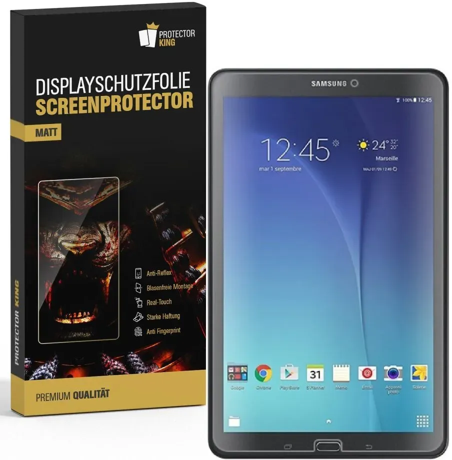 6x Displayschutzfolie für Samsung Galaxy Tab E 9.6 ANTI-REFLEX Displayfolie MATT
