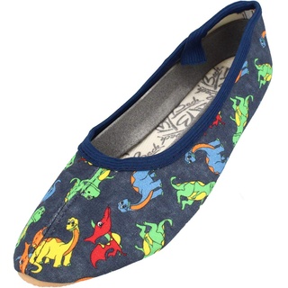 Beck Unisex Kinder Dinosaurus Gymnastikschuhe, Blau, 25 EU