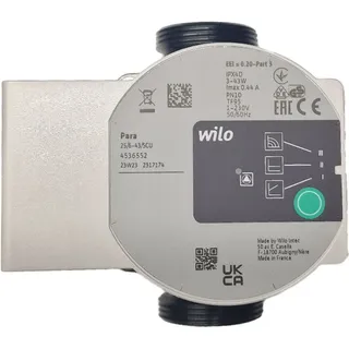 WILO Para RS25/6-43/SCU BL130 Hocheffizienz Heizungspumpe