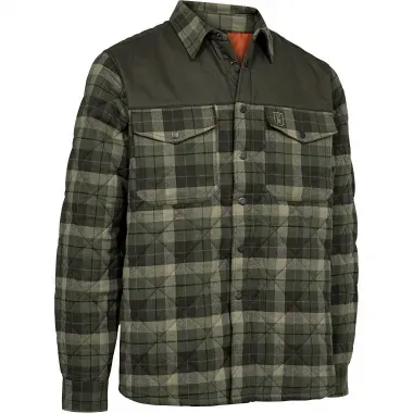 Deerhunter Elbert gefütterte Hemdjacke Herren (Green Check), Green Check, 4XL