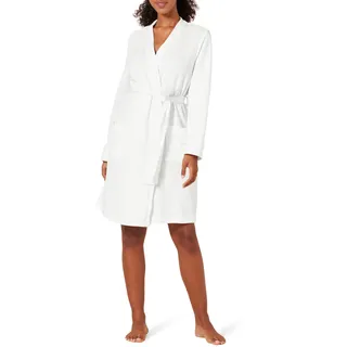 Amazon Essentials Damen Leichter Waffel-Bademantel, Mittellang (Erhältlich In Übergröße), Weiß, 5XL Große Größen