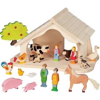 HOLZTIGER Weihnachtskrippe Puppenhaus