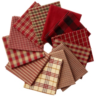 Dunroven House Homespun Fat Quarters, 45,7 x 53,3 cm, Rot