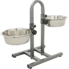 Trixie U-Hundebar, 2 x 2,8 l, Dunkelgrau, Silber